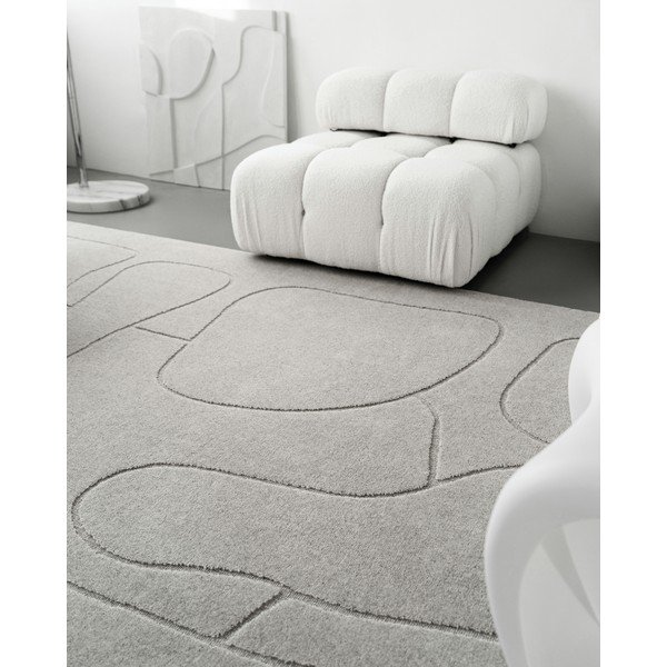 Svijetlo sivi vunen tepih 160x230 cm Morphic – Agnella-image-3