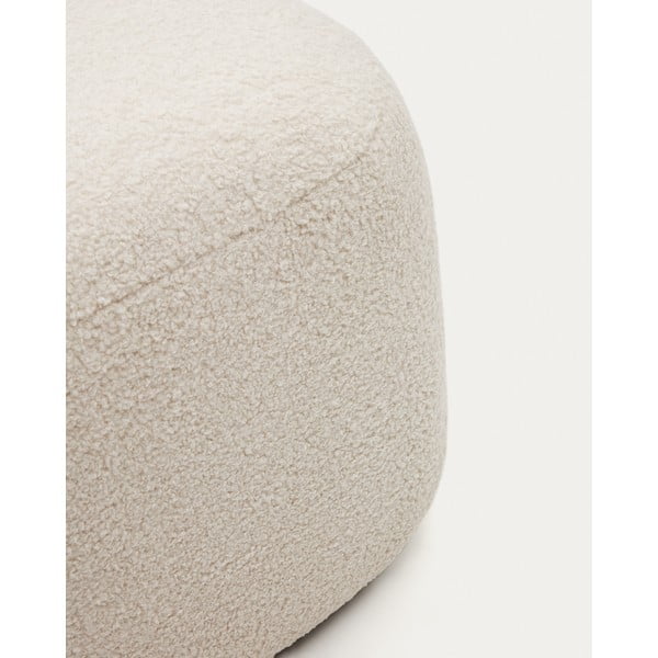 Krem tabure od bouclé tkanine Martina – Kave Home-image-1