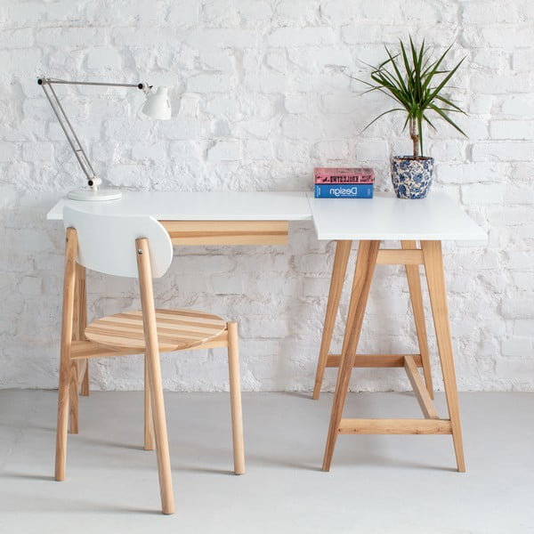 Radni stol s bijelom pločom 85x115 cm Luka - Ragaba-image-1