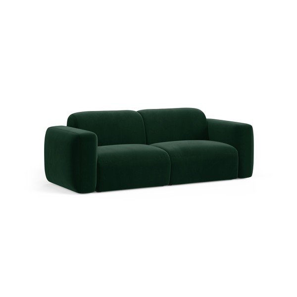 Tamno zelena baršunasti sofa 220 cm Strino – Cosmopolitan Design-image-1