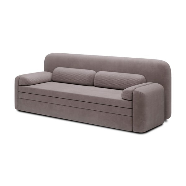 Smeđa sklopiva/s prostorom za odlaganje sofa od samta 236 cm Elioss – ELTAP-image-2