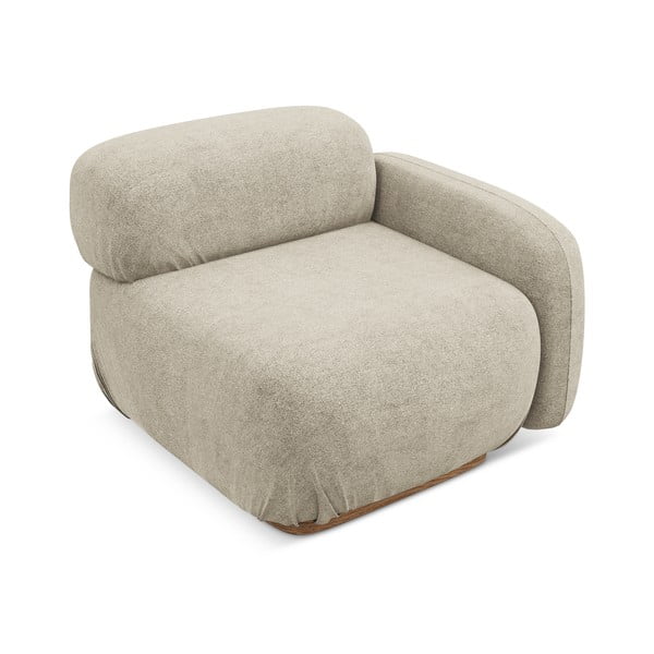 Bež modularna sjedeća garnitura od bouclé tkanine (s desnim kutom) Ailani – Makamii-image-3