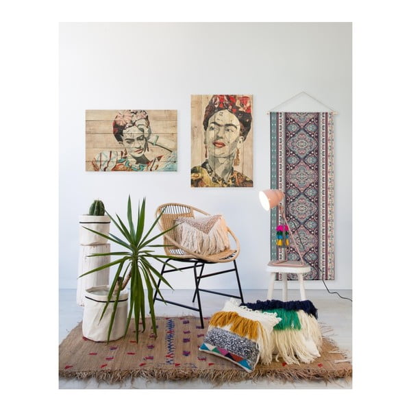 Slika od borovog drveta Madre Selva Collage of Frida, 40 x 60 cm-image-1