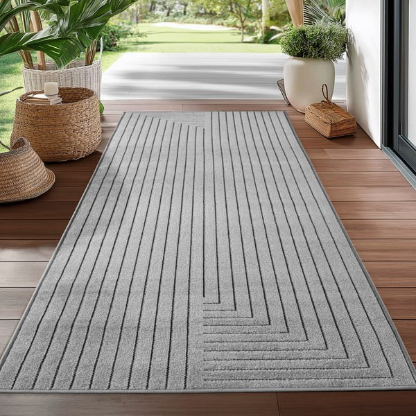 Siva unutarnja i vanjska staza 80x250 cm Nova 1202 – Ayyildiz Carpets-image-1