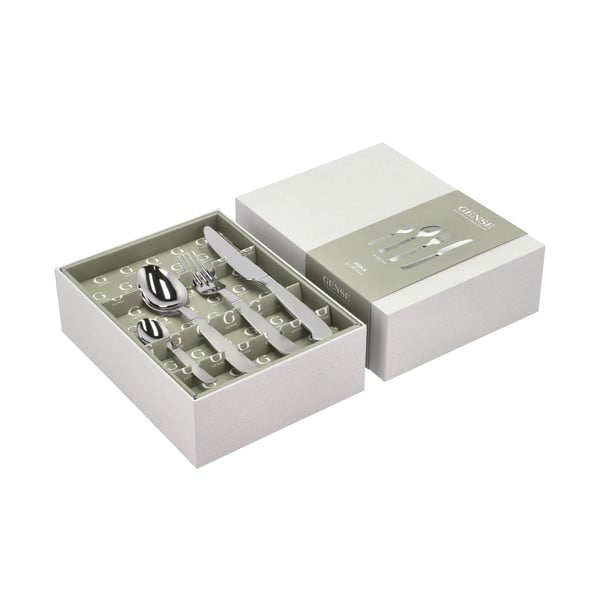 Pribor 16 kom od nehrđajućeg čelika u srebrnoj boji Rejka – Gense-image-1