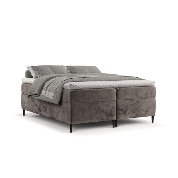 Smeđi boxspring krevet s prostorom za pohranu 180x200 cm Araya – Maison de Rêve-image-2