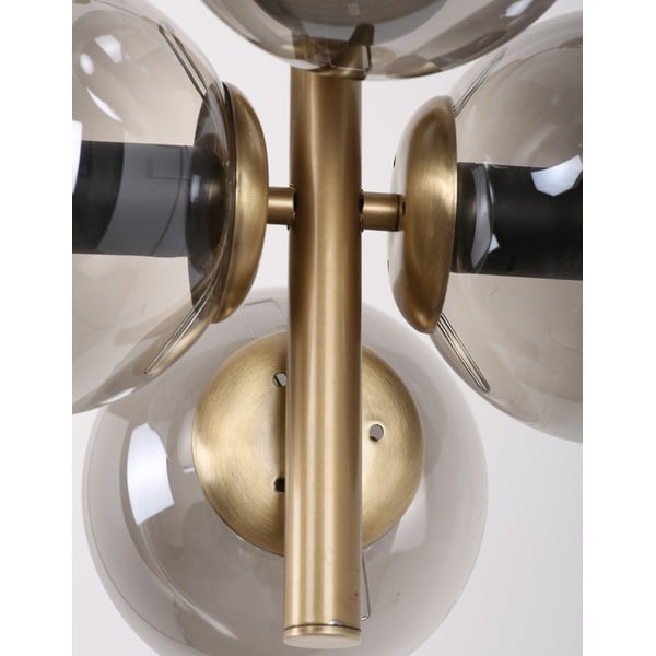 Siva/u zlatnoj boji viseća svjetiljka sa staklenim sjenilom ø 15 cm Forte – Squid Lighting-image-4