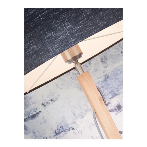 Podna svjetiljka s tamno sivim sjenilom i Good &amp; Mojo Fuji konstrukcijom od bambusa-image-4