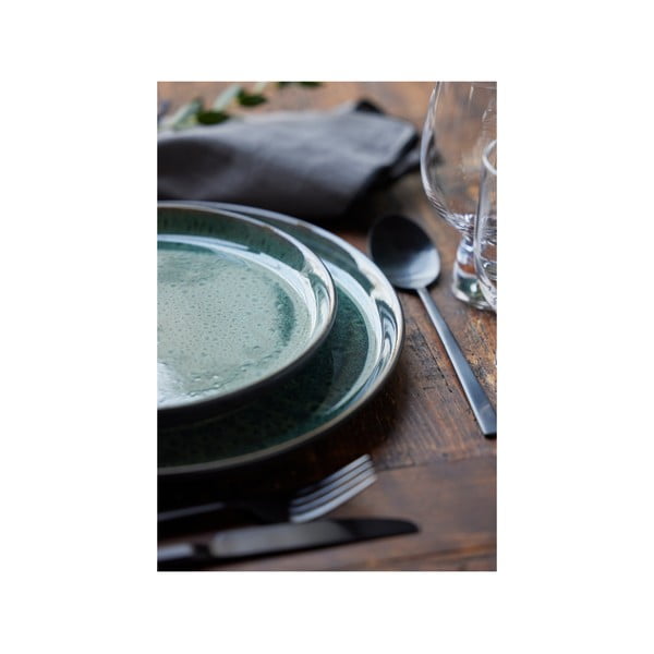 Zeleni/crni desertni tanjur od kamenine ø 21 cm Gastro Green/Black – Bitz-image-3