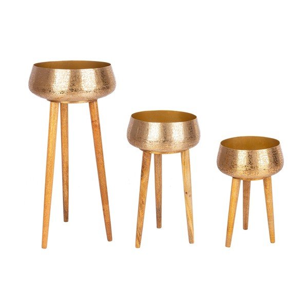 Metalne ručno rađene navlake za tegle u kompletu 3 kom ø 37,5 cm Varanasi – Bizzotto