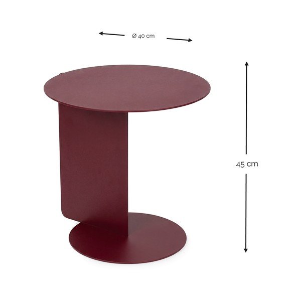 Željezni okrugao pomoćni stol ø 40 cm Salsa – Spinder Design-image-3