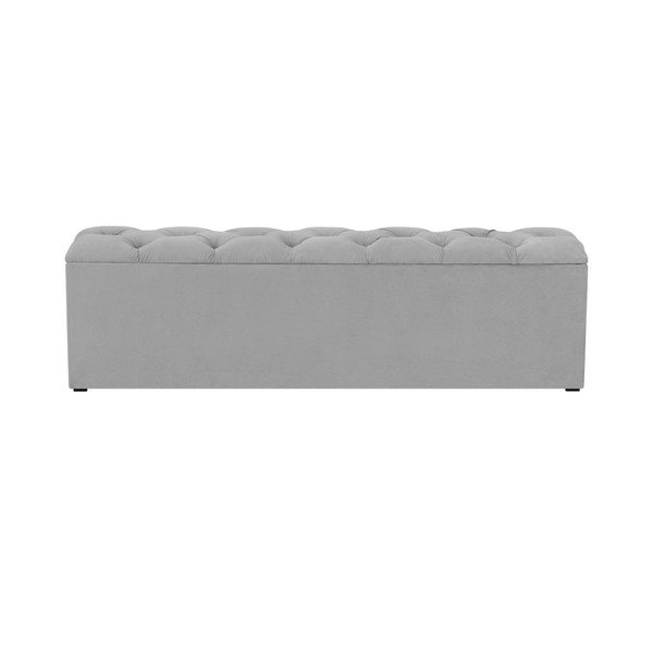 Sivi otoman uz krevet s prostorom za odlaganje Kooko Home Manna, 47 x 180 cm-image-1
