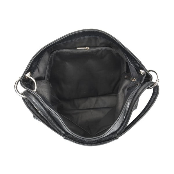 Crna kožna torbica Anna Luchini Srumla-image-2