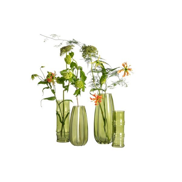 Zelena staklena vaza DRVO Kali, visina 28 cm-image-3