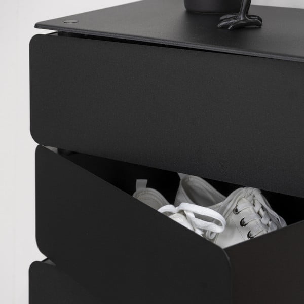 Crna metalna komoda 37x72x26 cm Joey – Spinder Design-image-3