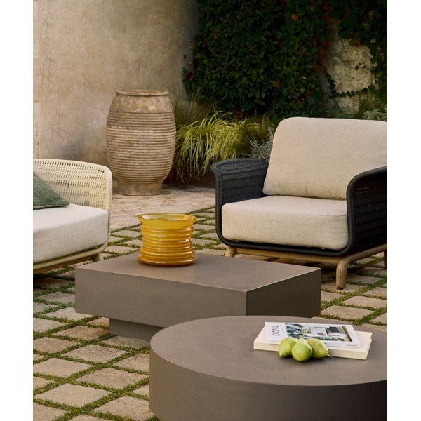Vrtni stolić za kavu betonski 60x80 cm Rustella – Kave Home-image-1