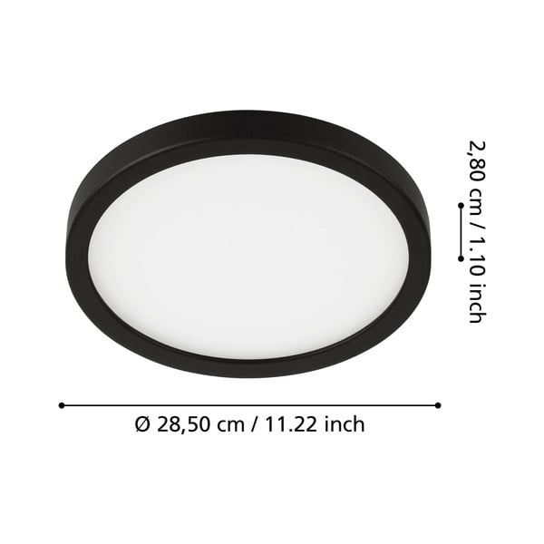 Crna LED stropna svjetiljka FUEVA 5 – EGLO-image-2