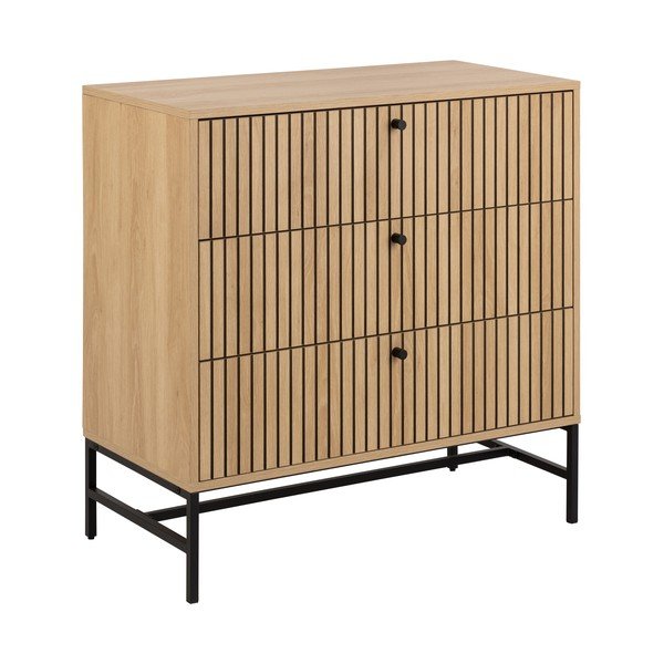 Komoda u dekoru hrasta u prirodnoj boji 81x80x40 cm Albany  – Actona-image-1