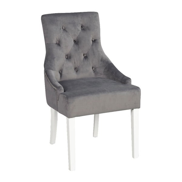 Siva tapecirana blagovaona stolica od breze Rowico Stella