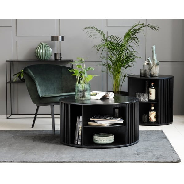 Crni okrugli stolić ø 85 cm Siena - Unique Furniture-image-2