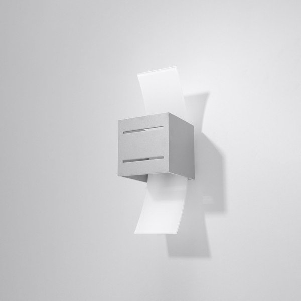 Siva zidna lampa Carlo – Sollux