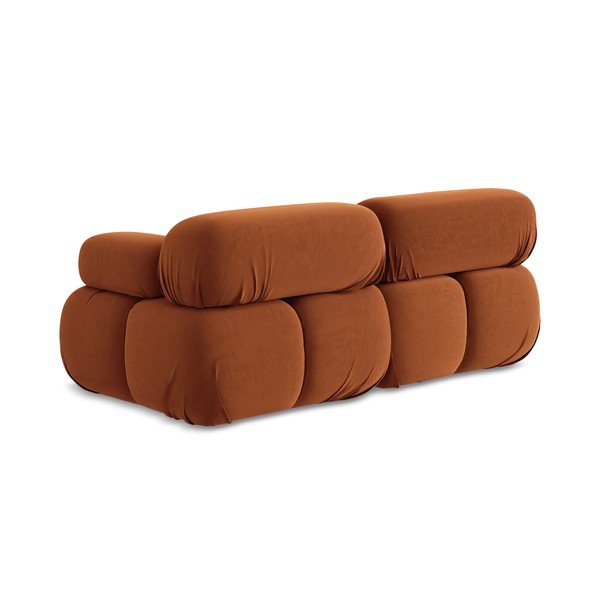 Narančasta baršunasti sofa 190 cm Lokua – Makamii-image-4