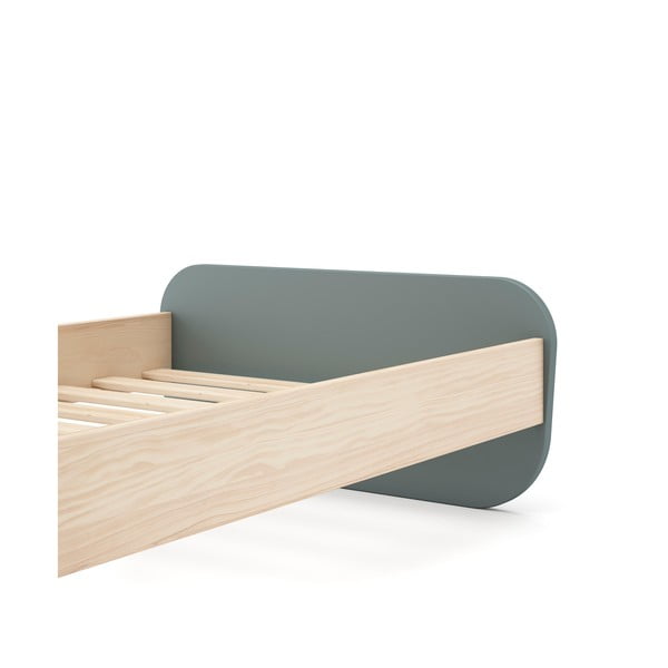 Prljavo zeleni dječji krevet u dekoru bora s podnicom 90x190 cm Esteban – Marckeric-image-4