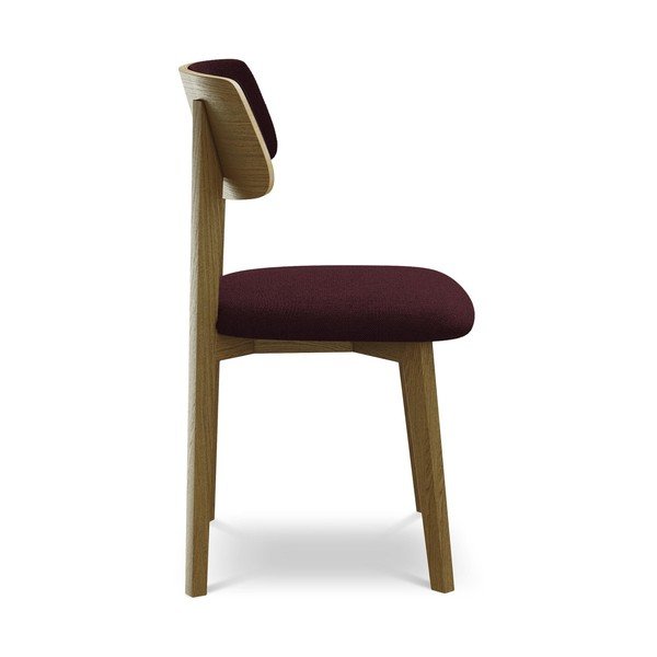 Bordo blagovaonska stolica od masivnog drveta Niu – Makamii-image-2