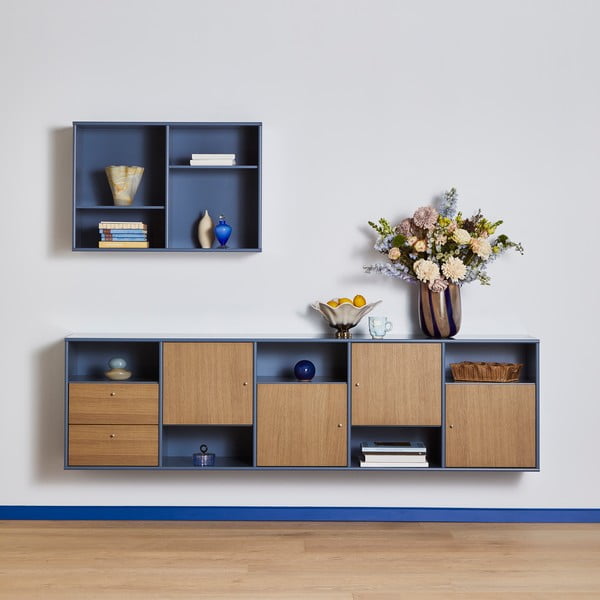 Plava viseća biblioteka 89x61 cm Mistral – Hammel Furniture-image-3