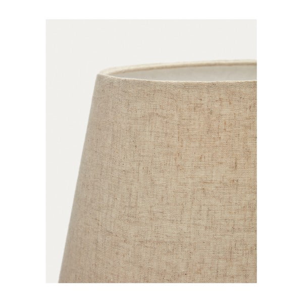 Crna/bež stolna lampa s tekstilnim sjenilom (visina 60 cm) Torrent – Kave Home-image-4