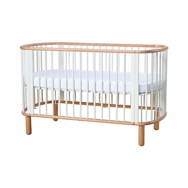 Bijeli dječji krevetić od bukovog drveta Flexa Baby, 70 x 140 cm-image-4