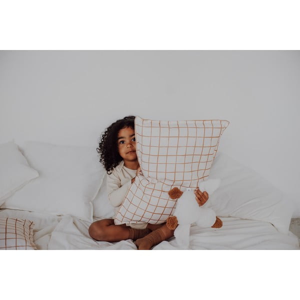 Bež komplet za kolijevku Camel Check – Malomi Kids-image-3