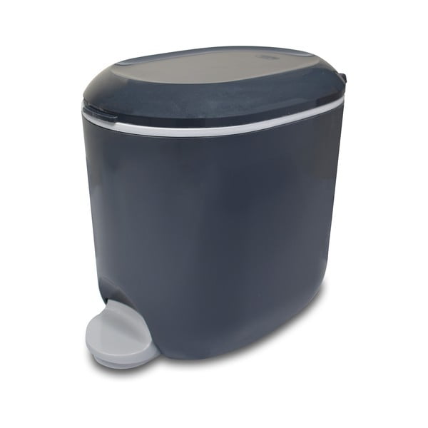 Tamno siva plastična kanta za smeće s pedalom 3,5 l – Addis