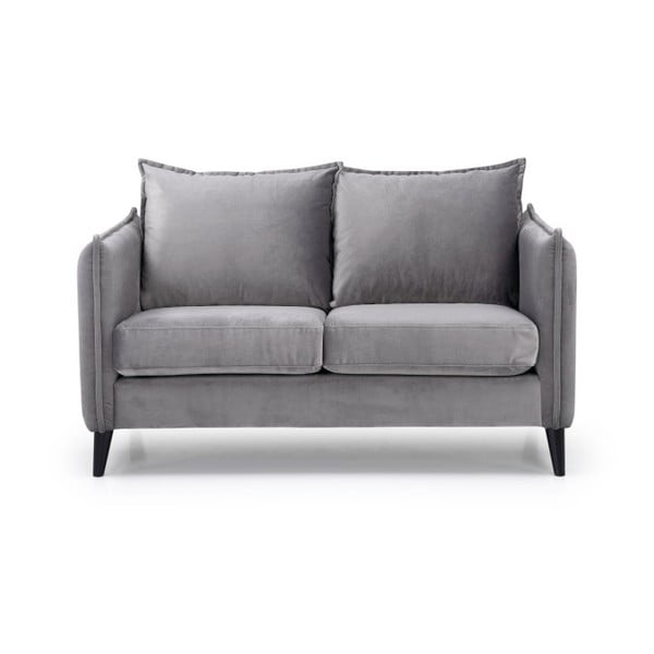 Siva sofa od baršuna Scandic Leo, 145 cm
