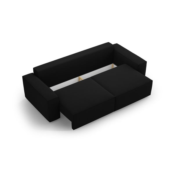 Crna sklopiva sofa 247 cm Jodie – Micadoni Home-image-3