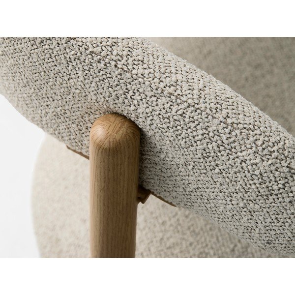 Krem/u prirodnoj boji podstavljena blagovaonska stolica s naslonima za ruke Frances – Unique Furniture-image-4