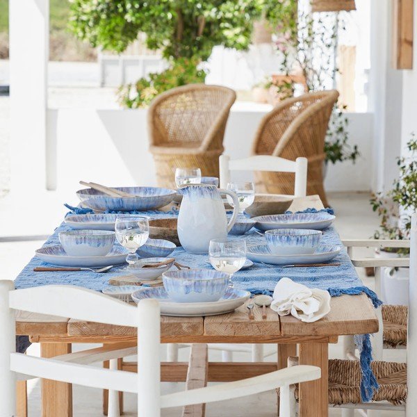 Plava zdjela za voće od kamenine Costa Nova Brisa, ⌀ 36 cm-image-2