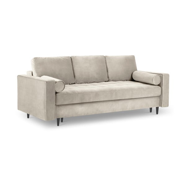 Bež baršunasti kauč na razvlačenje Milo Casa Santo-image-3