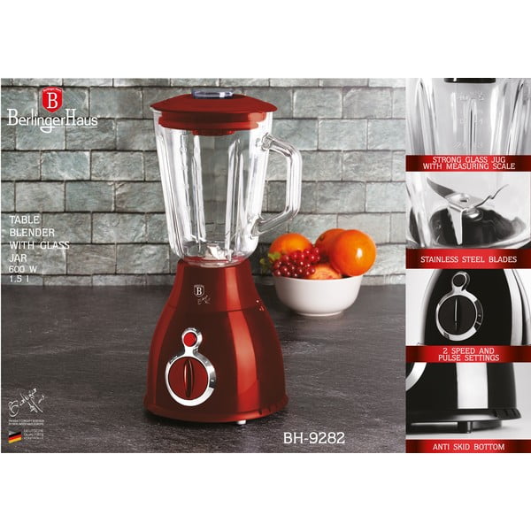 Crveni blender Burgundy Metallic Line - BerlingerHaus-image-1