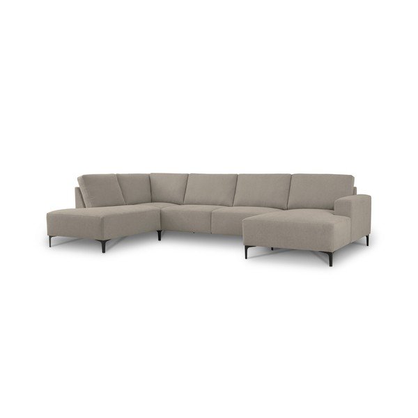 Svjetlo smeđa kutna garnitura od šenila (s lijevim kutom/u obliku slova "U") Fabian – Scandic-image-2