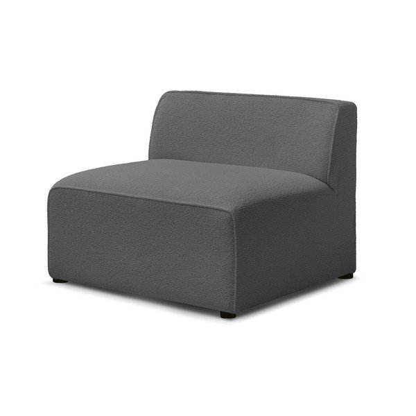 Tamno siva modularna sjedeća garnitura od bouclé tkanine (srednji modul ) Megeve – Bobochic Paris-image-3