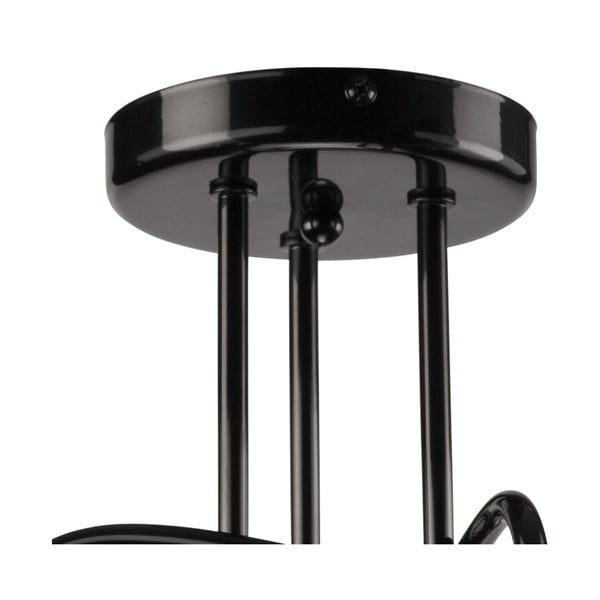 Crna stropna svjetiljka bez sjenila 36x36 cm Camilla – LAMKUR-image-2