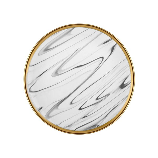 Set od 6 sivo-bijelih porculanskih desertnih tanjura Mia Lucid, ⌀ 19 cm