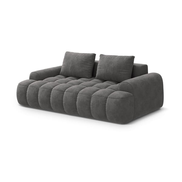 Siva baršunasti sofa 200 cm Linz – Cosmopolitan Design-image-2