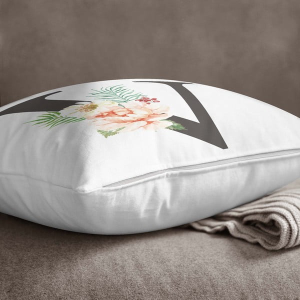 Jastučnica Minimalist Cushion Covers Floral Alphabet V, 45 x 45 cm