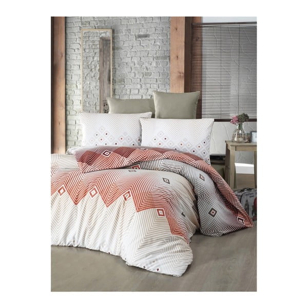 Posteljina za bračne krevete s plahtama i jastučnicom Adriana Terra, 160 x 220 cm