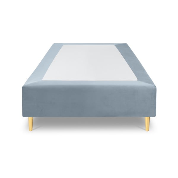 Krevet za jednu osobu od svijetloplavog baršuna Cosmopolitan Design, 90 x 200 cm-image-2