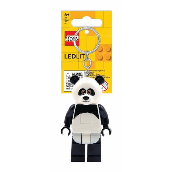 Crno-bijeli privjesak za ključeve sa svjetlom Iconic Panda – LEGO®-image-1