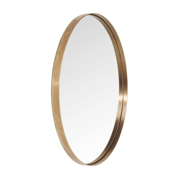 Okruglo ogledalo s bakrenim okvirom Kare Design Round Curve, ⌀ 100 cm-image-1