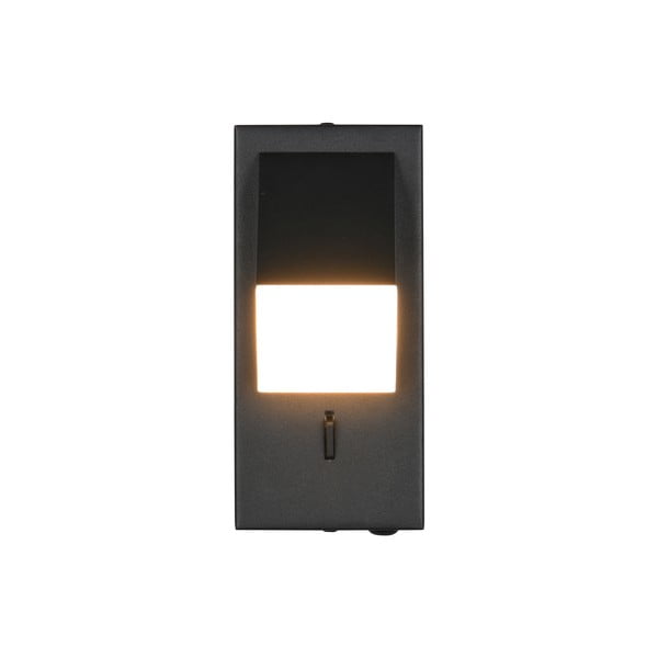 Mat crna LED zidna lampa Raglan – Trio